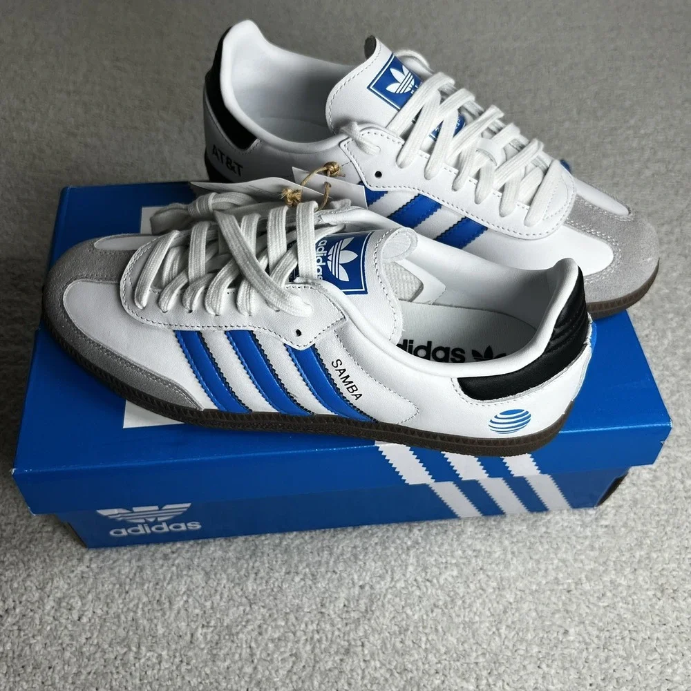 Adidas Samba OG AT&T Mens Size 7 White Blue New Box Limited Edition unisex